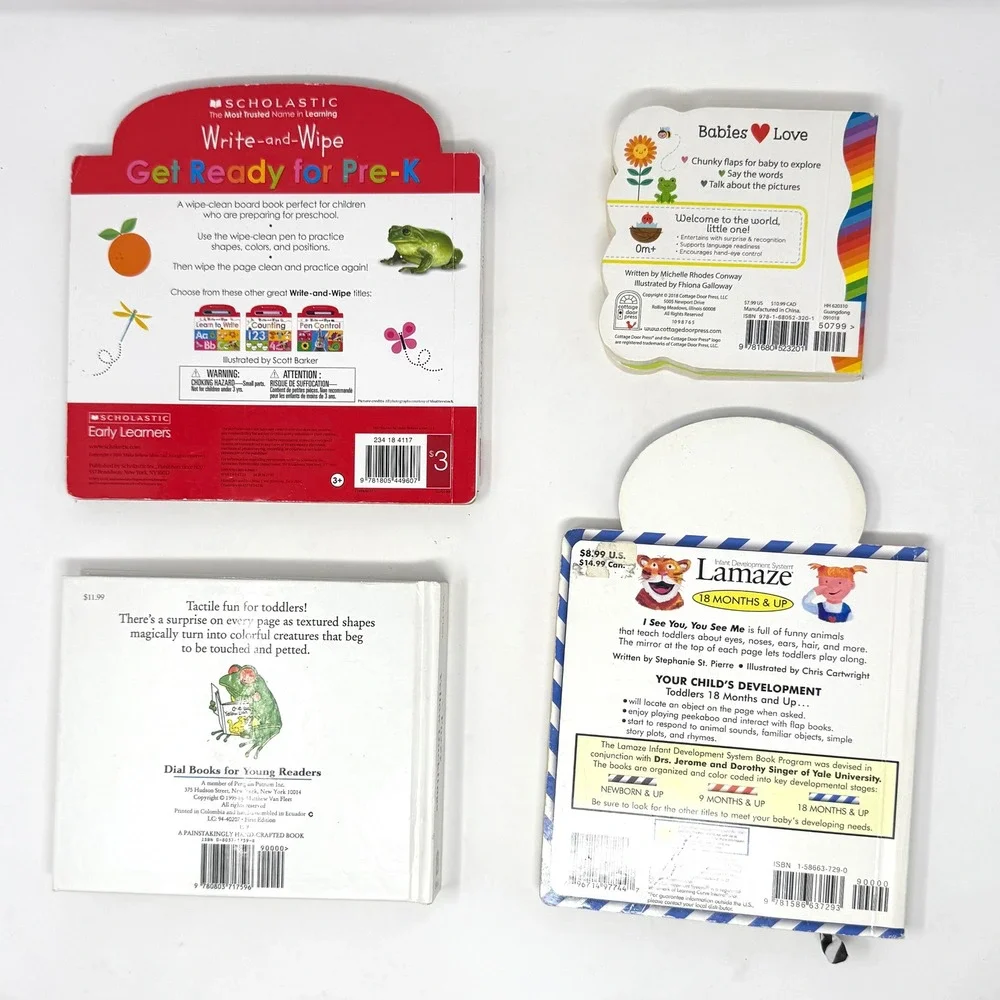 Scholastic Lamaze Matthew Van Fleet Toddler Board Book Lot 4 Interactive Sensory